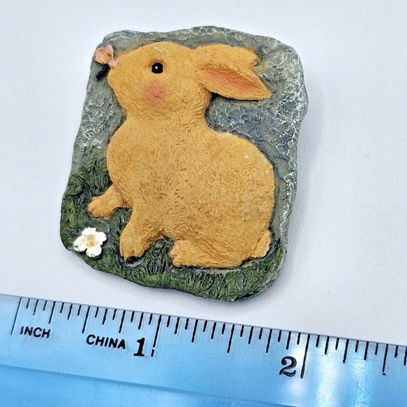 Papel Giftware Bunny Brooch Spring Easter Rabbit Butterfly on Nose Jewelry Pin - Picture 6 of 7